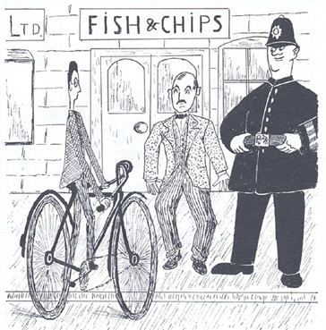 Das unglaublich verkrzte Fahrrad (aus Mr. Tompkins' seltsame Reisen durch Kosmos und Mikrokosmos von George Gamov)