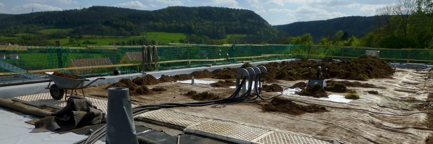 Dachsanierung und Erneuerung der Dachbegrünung in 2017 (© Haustechnik/BGC) Dachsanierung und Erneuerung der Dachbegrünung in 2017