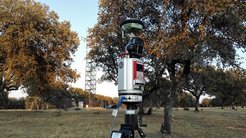 The instrument in proximity of the Eddy Covariance tower