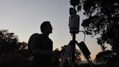 Shaun checking the measurements at the sunset