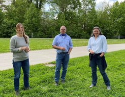 Die Sprecher:innen von AquaDiva Prof. Kirsten Küsel, Prof. Kai Uwe Totsche und Prof. Susan Trumbore freuen sich über die Verlängerung.