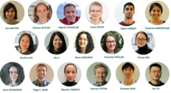 Grid of names under blurred images.
Nine blurred portraits with corresponding names displayed in a grid.
Nine blurred images of individuals arranged in two rows, each labeled with names including Ana BASTOS, José CORTÉS, Na LI, Nora LINSCHEID, Theertha KARIYATHAN, Annu PANWAR, Samuel UPTON, Chenwei XIAO, and Xin YU.