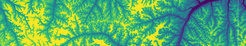 Amazon basin topography - Affluents of Uatumã river / Region of the Amazon Tall Tower Observatory (ATTO) / Digital elevation model from STRM-NASA.