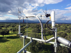 Atmospheric measuring station of the Max Planck Institute for Biogeochemistry in the Dehesa near Majadas, Spain