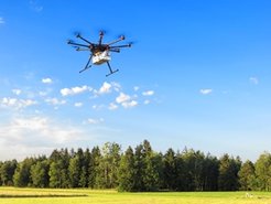 Octocopter mit Kohlendioxid-Messgerät