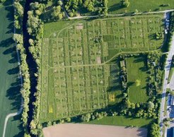 Luftbild des Jena Experiments, eine der Untersuchungsflächen (von M. Heimann, MPI-BGC)