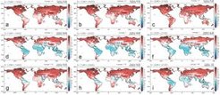 Global maps of the influence of acclimation on carboxylation and electron transport capacity of photosynthesis, and dark respiration (source: original publication, fig. 3)