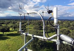 Atmosphärische Mess-Station des Max-Plank-Instituts für Biogechemie in der Dehesa nahe Majadas, Spanien