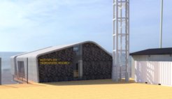 Design of the new laboratory building that will house the research activities of TROPOS and the MPI-BGC at CVAO (facade view).