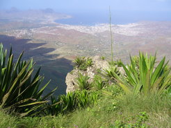 View of the port city of Mindelo on the island of São Vicente.