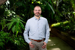 Professor Christian Wirth in the Botanical Garden of University Leipzig