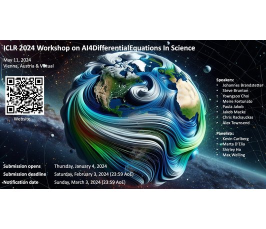 ICLR 2024 Workshop on AI4DifferentialEquations in Science